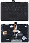 Клавиатура для ноутбука Asus G46 черная, с подсветкой, верхняя панель в сборе