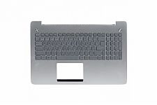 Клавиатура для ноутбука Asus N550, G550JK, N550JA, N550JK, N550JV, N550LF серебряная, с подсветкой, 