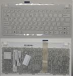 Клавиатура для ноутбука Asus Eee PC 1011, 1015, 1018, X101 белая, с рамкой