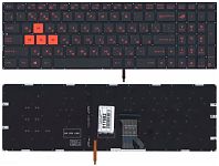 Клавиатура для ноутбука Asus GL702 черная, красная подсветка