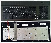 Клавиатура для ноутбука Asus G74 черная, с рамкой, с подсветкой