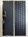 Клавиатура для ноутбука Asus Rog Strix GL702VI черная, кнопки красные, с подсветкой