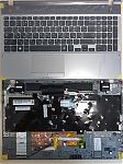 Клавиатура для ноутбука Samsung NP500P5C, NP550P5C черная, верхняя панель в сборе