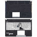 Клавиатура для ноутбука Asus X501, X501A, X501U черная, верхняя панель в сборе (черная)